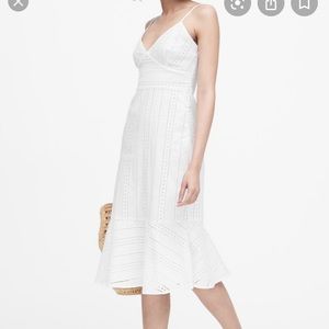 Banana Republic White Eyelit Dress